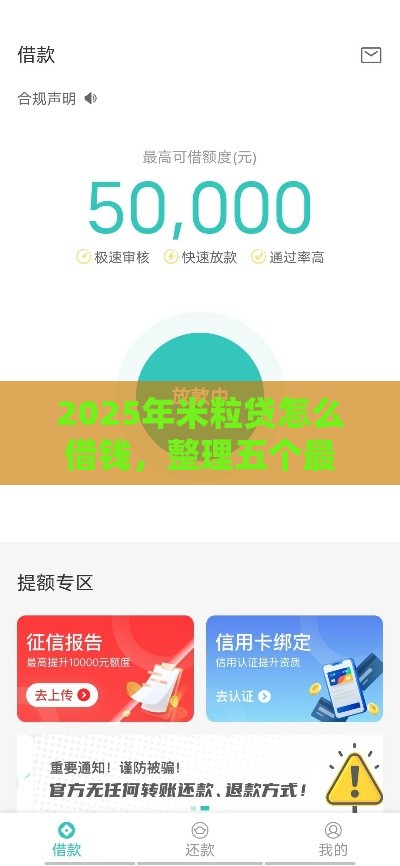 2025年米粒贷怎么借钱，整理五个最新黑户呆账下款口子