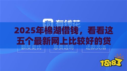 2025年棉湖借钱，看看这五个最新网上比较好的贷款平台