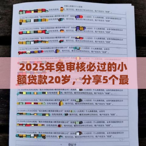 2025年免审核必过的小额贷款20岁，分享5个最新征信花借款平台容易通过