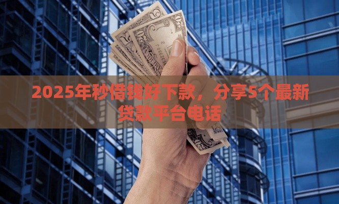 2025年秒借钱好下款，分享5个最新贷款平台电话