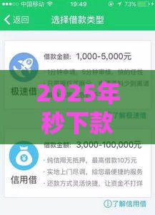 2025年秒下款的小额短期借款私人：分享五个2025热门什么贷款平台利息低