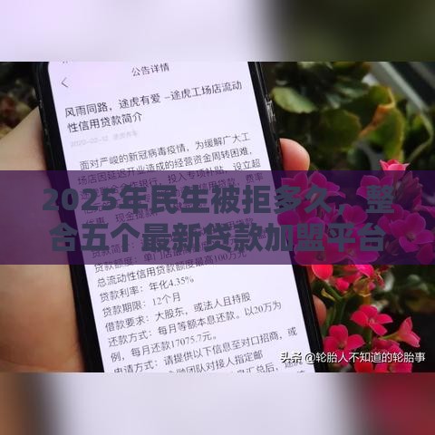 2025年民生被拒多久，整合五个最新贷款加盟平台