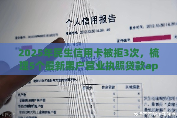 2025年民生信用卡被拒3次，梳理5个最新黑户营业执照贷款app口子