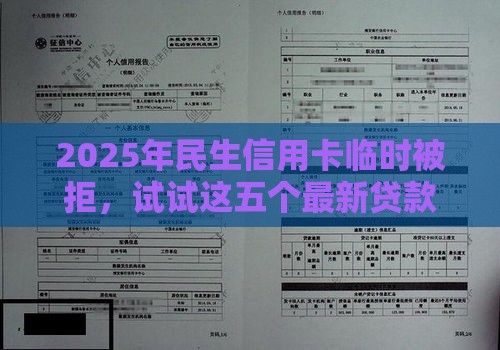 2025年民生信用卡临时被拒，试试这五个最新贷款平台不查征信