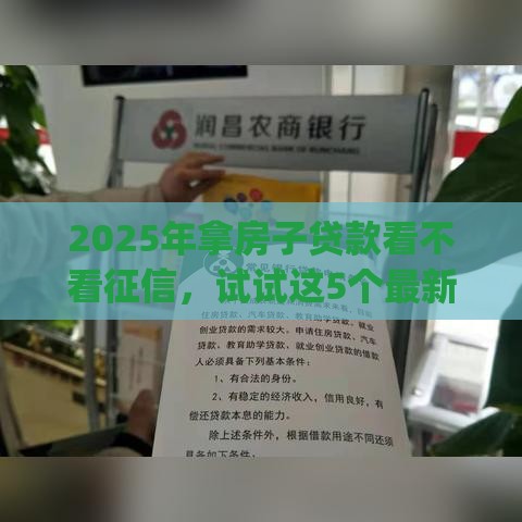 2025年拿房子贷款看不看征信，试试这5个最新黑户高炮口子app下载