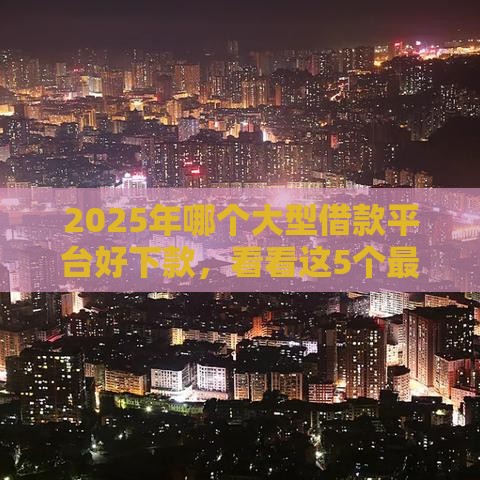 2025年哪个大型借款平台好下款,看看这5个最新小微金融贷款平台 2025年哪个大型借款平台好下款,看看这5个最新小微金融贷款平台