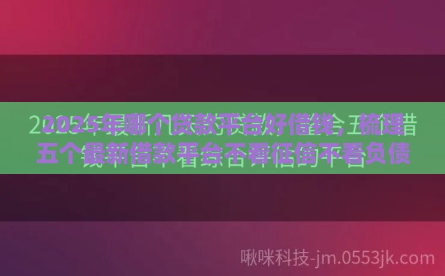 2025年哪个贷款平台好借钱，梳理五个最新借款平台不看征信不看负债