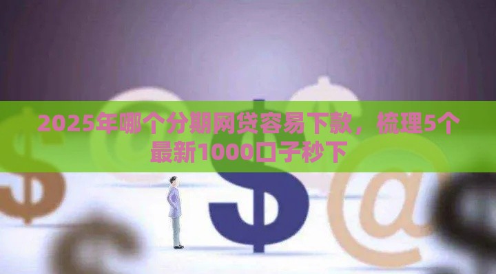 2025年哪个分期网贷容易下款，梳理5个最新1000口子秒下