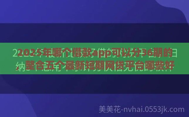 2025年哪个借款app可以分36期的，整合五个最新短期网贷平台哪些好借