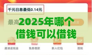 2025年哪个借钱可以借钱，看看这5个最新网贷利率最低的平台