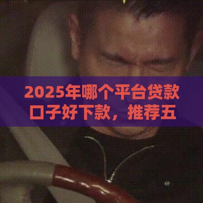 2025年哪个平台贷款口子好下款，推荐五个最新17周岁贷款平台