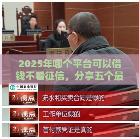 2025年哪个平台可以借钱不看征信，分享五个最新借款平台不看征信负债