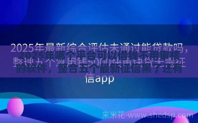 2025年哪个平台可以借钱不用审核的软件,整合五个最新征信黑了还有借款平台可以借钱 2025年哪个平台可以借钱不用审核的软件,整合五个最新征信黑了还有借款平台可以借钱