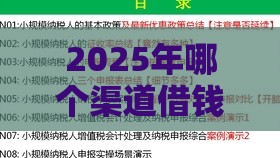 2025年哪个渠道借钱容易，整理5个最新好下口子网