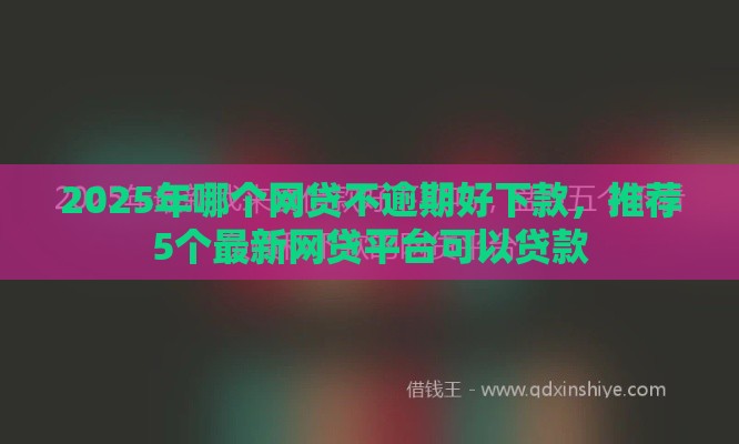 2025年哪个网贷不逾期好下款,推荐5个最新网贷平台可以贷款 2025年哪个网贷不逾期好下款,推荐5个最新网贷平台可以贷款