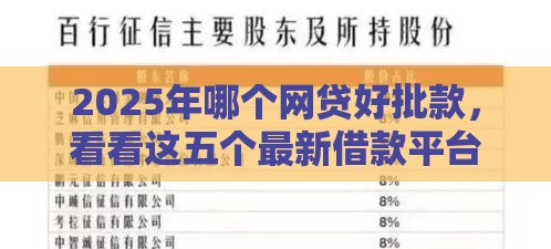 2025年哪个网贷好批款，看看这五个最新借款平台贷款好通过