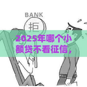 2025年哪个小额贷不看征信，分享5个最新资质不好平台可以借100