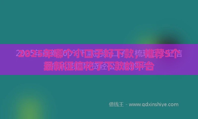 2025年哪个小口子好下款，推荐5个最新征信花了下款的平台