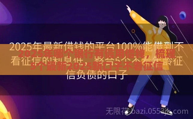 2025年哪个银行有信用借钱，梳理5个最新2025新口子不看征信
