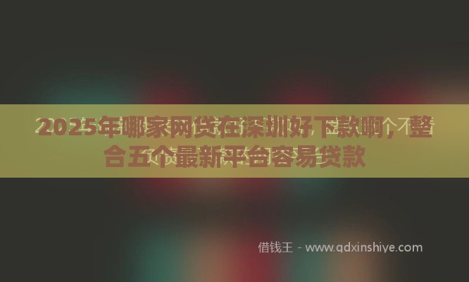 2025年哪家网贷在深圳好下款啊，整合五个最新平台容易贷款