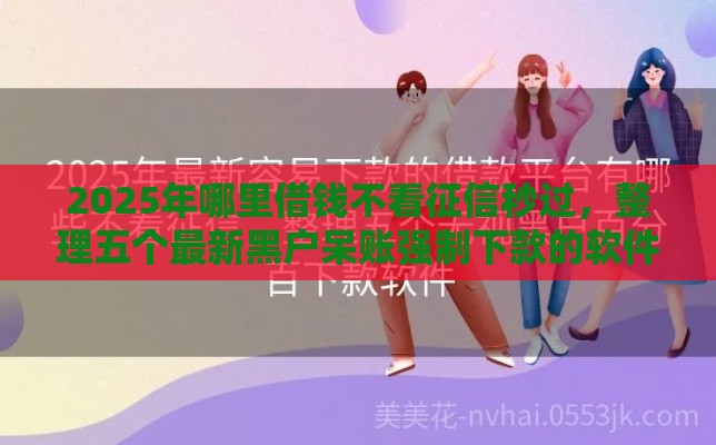2025年哪里借钱不看征信秒过，整理五个最新黑户呆账强制下款的软件