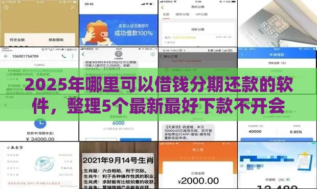 2025年哪里可以借钱分期还款的软件，整理5个最新最好下款不开会员的黑户借钱平台