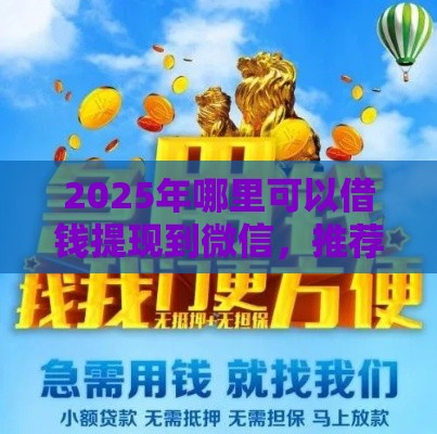 2025年哪里可以借钱提现到微信，推荐5个最新上海贷款平台