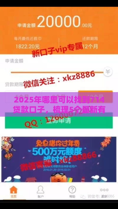 2025年哪里可以找到714贷款口子，梳理5个最新有信用卡就可以贷款的平台