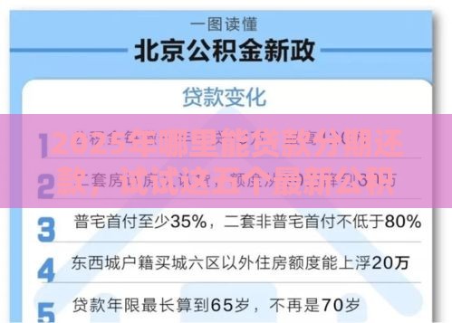 2025年哪里能贷款分期还款，试试这五个最新公积金贷款的平台