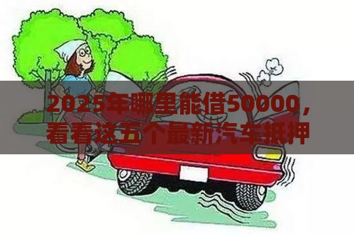 2025年哪里能借50000，看看这五个最新汽车抵押贷款平台正规