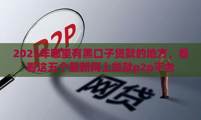 2025年哪里有黑口子贷款的地方，看看这五个最新网上贷款p2p平台