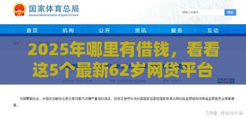 2025年哪里有借钱，看看这5个最新62岁网贷平台