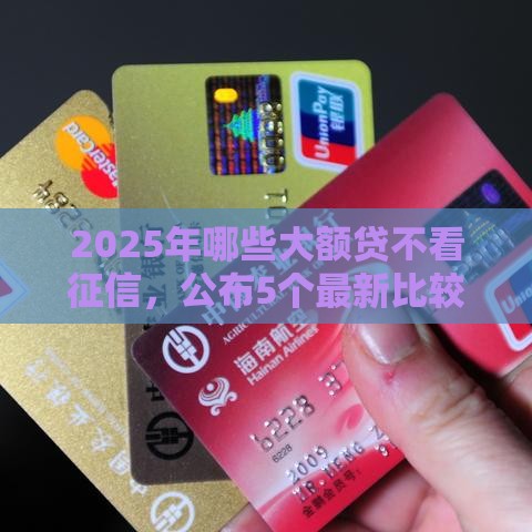 2025年哪些大额贷不看征信，公布5个最新比较容易贷款的平台