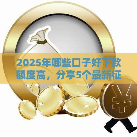 2025年哪些口子好下款额度高，分享5个最新征信黑了还能借钱的平台