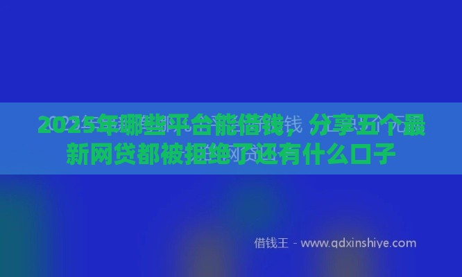2025年哪些平台能借钱，分享五个最新网贷都被拒绝了还有什么口子