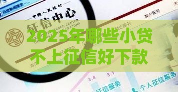 2025年哪些小贷不上征信好下款，整合5个最新好的网贷平台