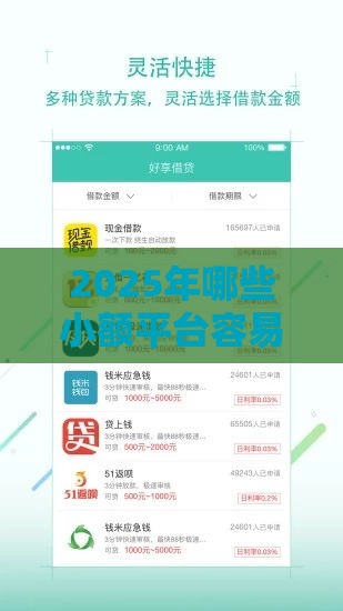 2025年哪些小额平台容易下款的，公布5个最新网贷款平台哪一个好借钱