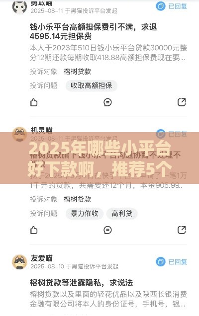 2025年哪些小平台好下款啊,推荐5个最新应急贷款平台 2025年哪些小平台好下款啊,推荐5个最新应急贷款平台