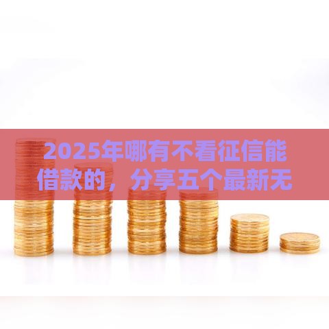 2025年哪有不看征信能借款的，分享五个最新无条件放款的平台
