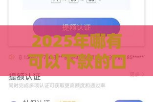 2025年哪有可以下款的口子贷款，梳理5个最新最可靠的贷款平台