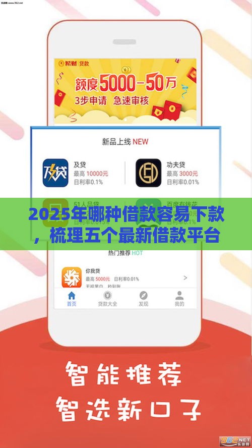 2025年哪种借款容易下款，梳理五个最新借款平台黑户也能借款