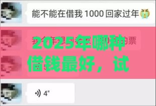2025年哪种借钱最好，试试这5个最新正规借钱平台