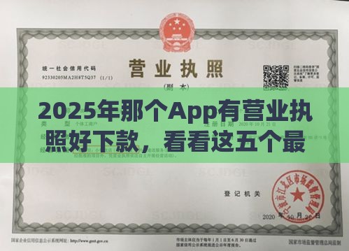 2025年那个App有营业执照好下款，看看这五个最新怎么投诉网贷平台