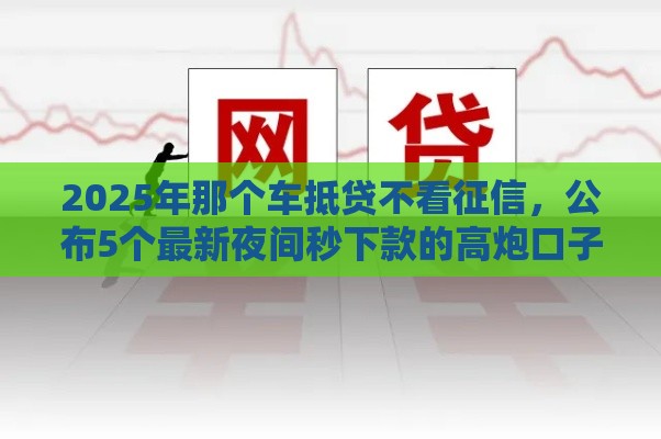 2025年那个车抵贷不看征信，公布5个最新夜间秒下款的高炮口子