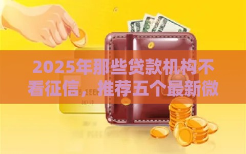 2025年那些贷款机构不看征信，推荐五个最新微信上正规借钱平台