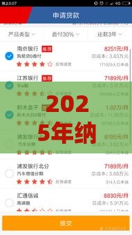 2025年纳米贷新米不下款，整理5个最新贷款平台靠谱利息低