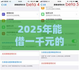 2025年能借一千元的平台，分享五个最新正规苹果id贷必下口子