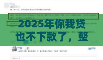 2025年你我贷也不下款了，整合5个最新不回访不查征信好下款的口子