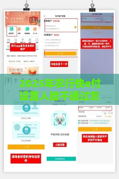 2025年农行快e付设置人脸不通过怎么办，整理5个最新网上小额贷款平台好