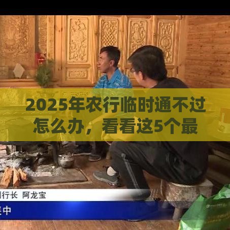 2025年农行临时通不过怎么办，看看这5个最新最容易下款的贷款平台